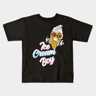 Ice Cream Cool Summer Vacation Glasses Kids T-Shirt